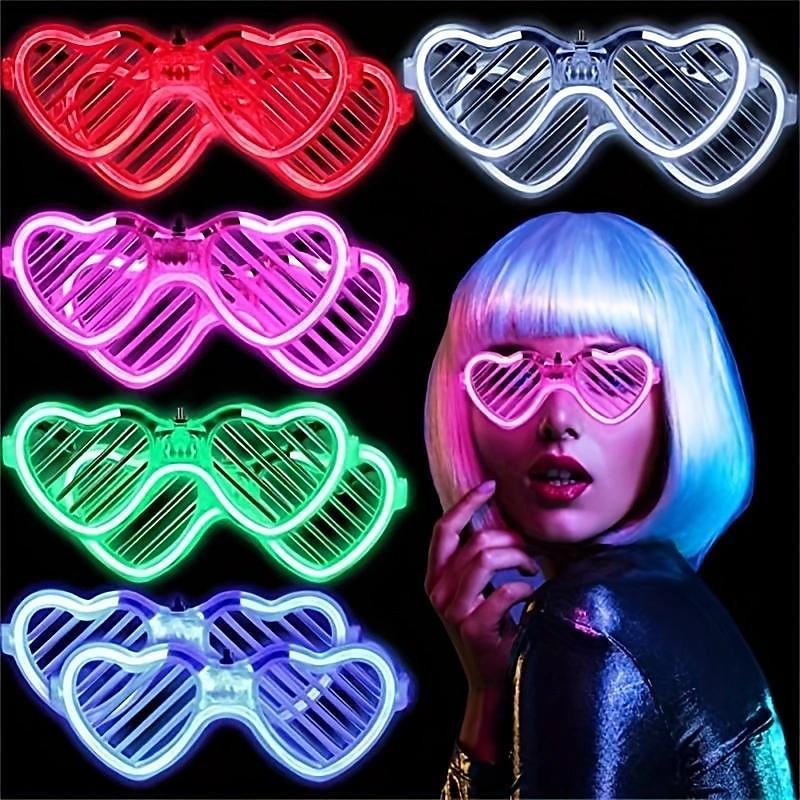 Luminous Glasses Party Decoration Bar Love Hundred Leaf Window Led Music  Festival Luminous Toys Glow In Dark Party Supplies 2024 - $2.99