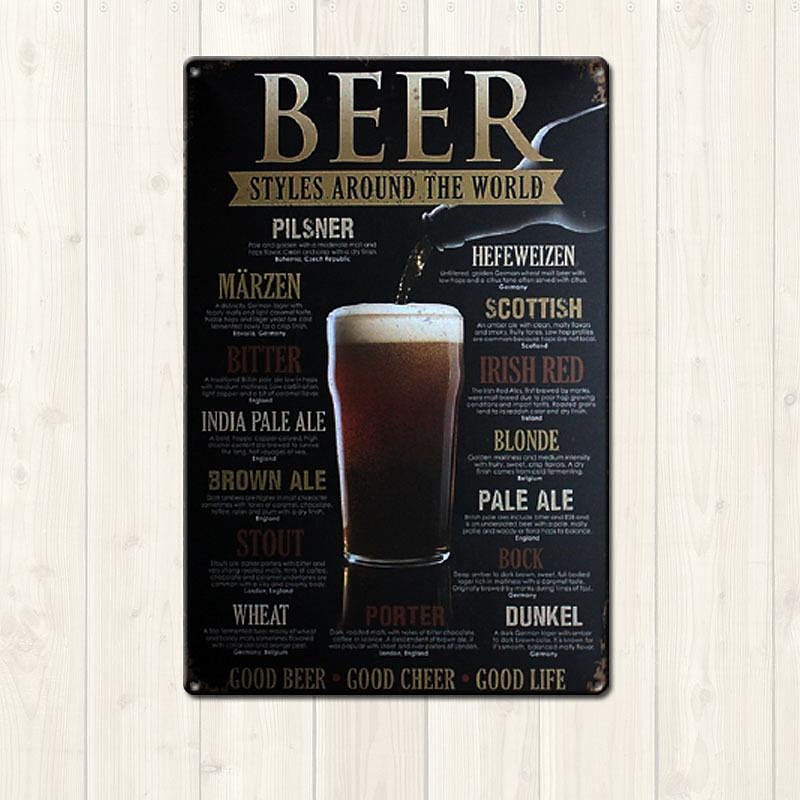 1pc Retro Metal Tin Sign Beer Tin Sign Vintage Bar Club Signs Wall Decor, Painting Wall Hanging for Home Decor Wall Art Metal Tin Sign 20x30cm/8''x12'' 2025 - $10.49 –P6