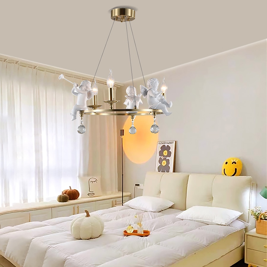 candelabro de vela de fazenda anjo 3/6-luz 55/70 cm para sala de estar, luminária de teto pingente industrial rústica, luminária de teto vintage para quarto corredor cozinha sala de jantar foyer de 2026 por $575.89 –P10