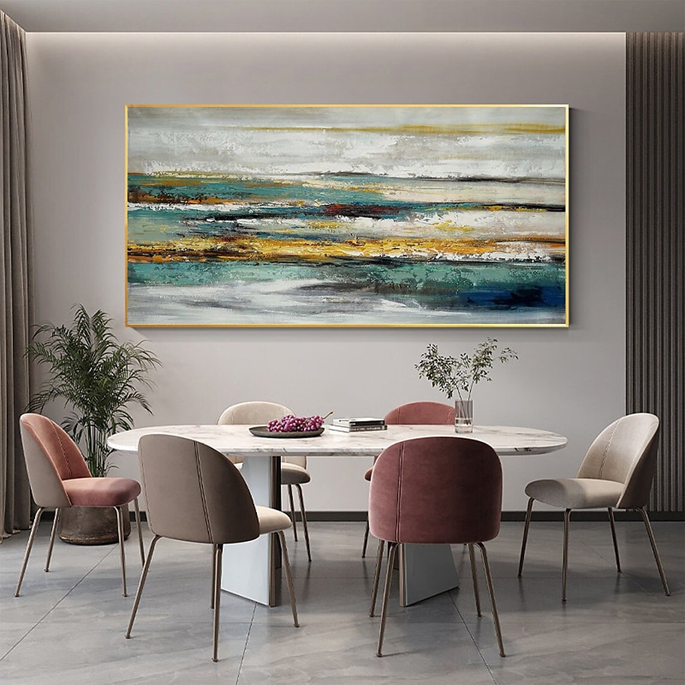 Hang målad oljemålning HANDMÅLAD Vertikal Abstrakt Landskap Modern Utan innerram (utan ram) 2025 - $114.99 –P9