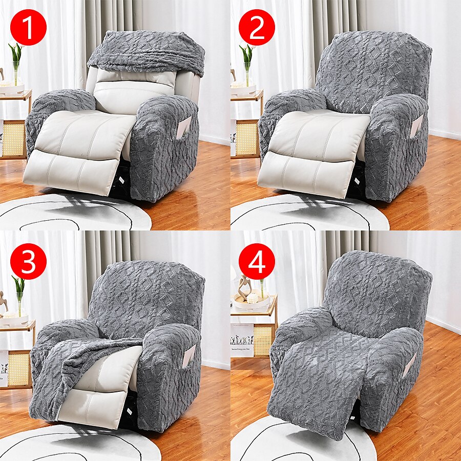 1 sete fløyel lenestoltrekk, stretch jacquard lenestoltrekk for 1 pute lenesofa, 1 sete lenestol sofatrekk, veldig myk, maskinvaskbar 2025 - $54.99 –P2