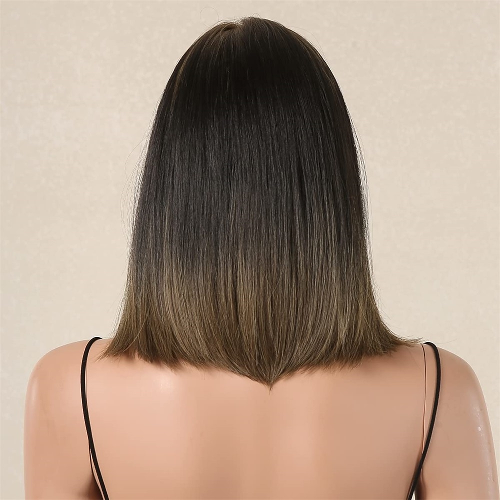 parrucche bob nere per donna parrucche bob corte con frangia parrucche dritte per uso quotidiano sostituzione dei capelli capelli naturali in cerca di uso quotidiano da ragazza del 2026 a $24.99 –P12
