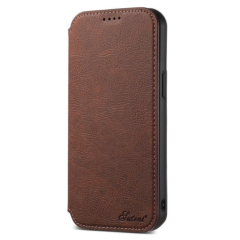 telefon fodral Till iPhone 16 15 14 Pro Max Plus iPhone 13 12 Pro Max Plånboksfodral Fällock Med Magsafe med stativ Magnet Kortplats Ensfärgat TPU PU läder 2025 - $23.99 –P3