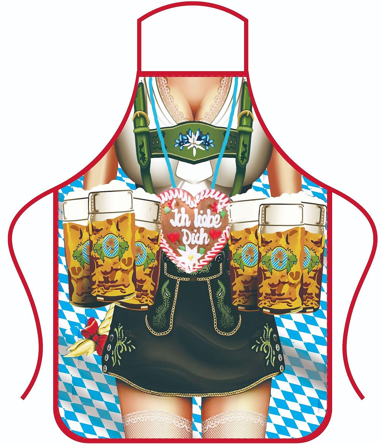 Pivo Oktoberfest Kostým Zástěra Dámské šaty Lederhosen Oktoberfest / pivo Bavorský Bavorský pár Bavorský Mnichov Wiesn Louky Pánské Dámské Tradiční Styl Tkanina Zástěra 2025 - $13.99 –P2