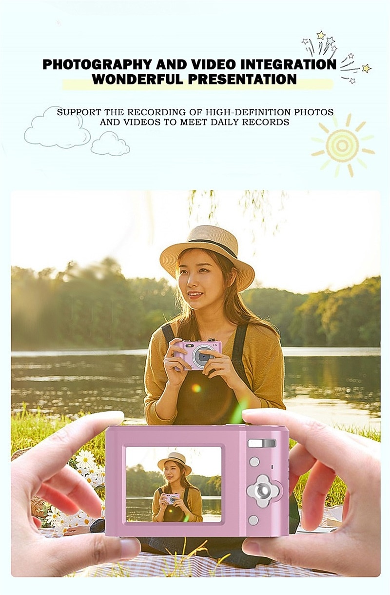 2025年 コンパクトデジタルカメラ 4400W ピクセル HD スクリーン 8 倍ズーム ポイントアンドシュートカメラ 旅行用デジカメ 小型デジタルカメラ  コレクション – $44.99 –P7