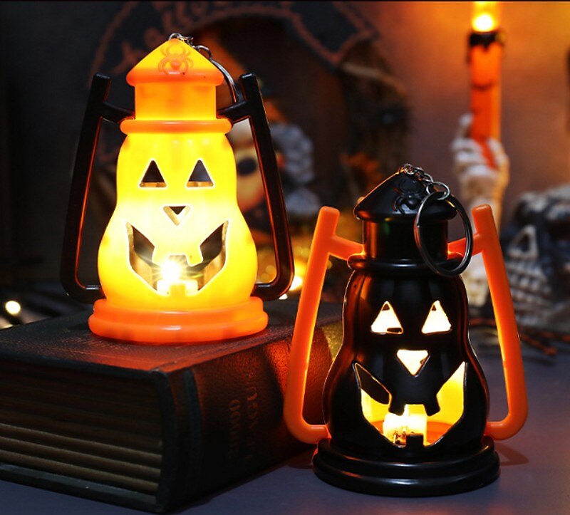dekoracje halloweenowe led dyniowe latarnie jack o lantern festiwal lampiony nocne atmosfera impreza świeca latarnia terror rekwizyty szkielet rekwizyty dekoracja 2025 - $4.99 –P2