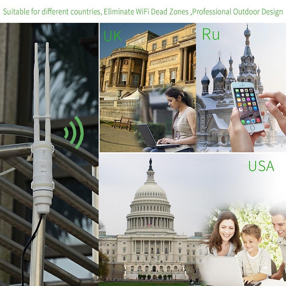 Wavlink Latest Technology 1200Mbps High Power 4x7dBi Antennas Dual Band 2.4GHz&amp;5GHz Gigabit Ethernet Outdoor Weatherproof Wireless WIFI Router/AP Repeater White 2025 - $155.99 –P16