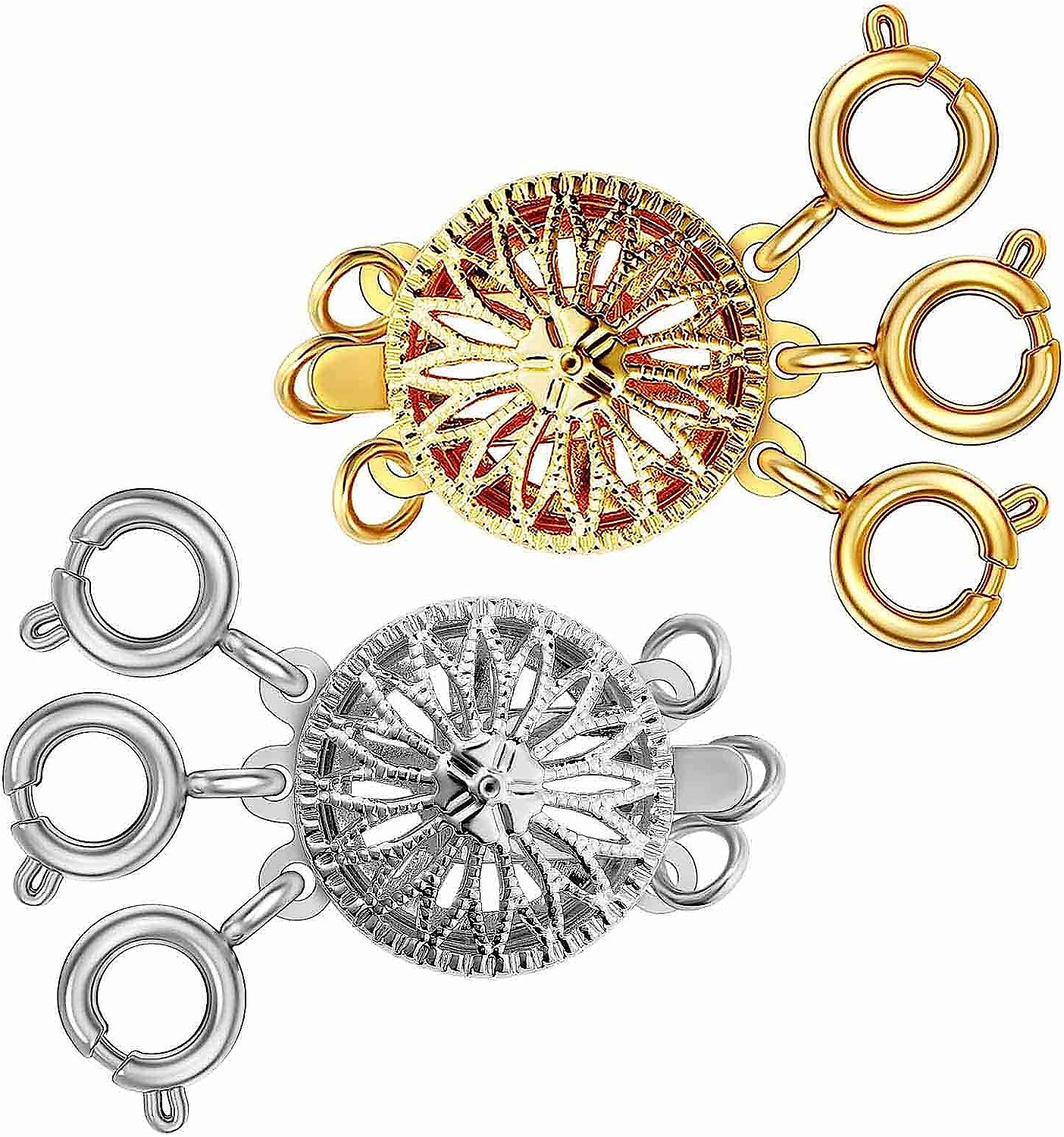 separatore di fermagli a strati per collana da donna 14k oro argento groviglio gioielli di sicurezza senza catenaccio di chiusura convertitore estensore della catena del 2025 a $9.49 –P2