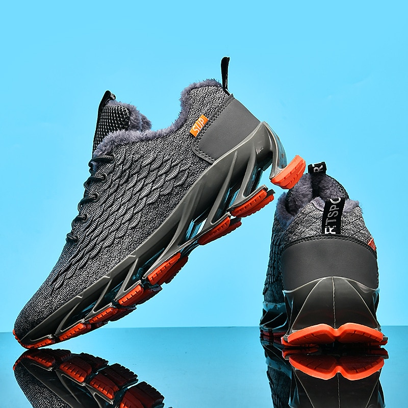 röda ventilerande löparsneakers för män med bladsula - lätta och bekväma för sport och fitness 2025 - $54.99 –P1