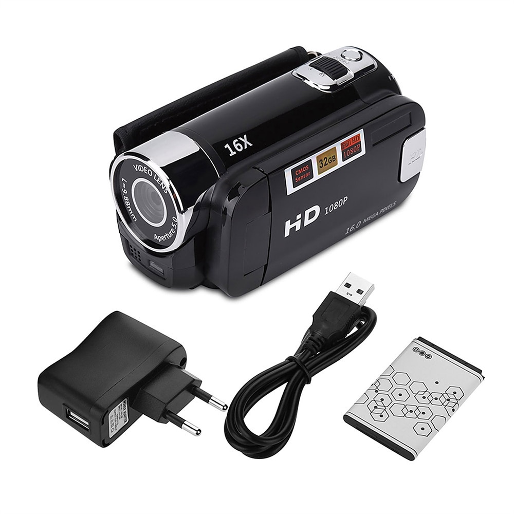 Tragbare Full HD 1080P Vlogging Kamera 2,7" LCD 270° Drehung 16MP 16-facher digitaler Zoom Selfie-Videokamera 2025 - $66.99 –P4