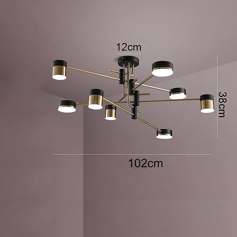 led deckenleuchte 76/76/101,6 cm geometrische formen kronleuchter metall sputnik geometrisch galvanisierte lackierte oberflächen led nordischen stil 220-240v 2025 - $251.89 –P3