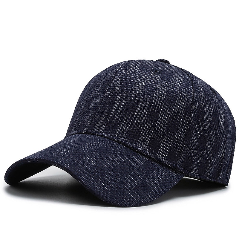 Per uomo Cappellino da baseball Cappello da sole Nero Blu 100% cotone Viaggi Stile da spiaggia Esterno Da mare Liscio Crema solare Di tendenza Elastico del 2025 a $9.99 –P6