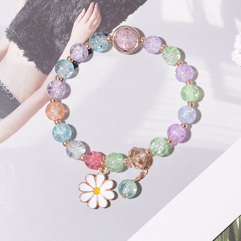 Bracelet de perles Femme Classique Fleur Mode Le style mignon Personnalisé Elégant Bracelet Bijoux Blanche Jaune Rose Claire Rond pour Soirée sport Vacances Rendez-vous Festival de 2025 ? $7.49 –P1