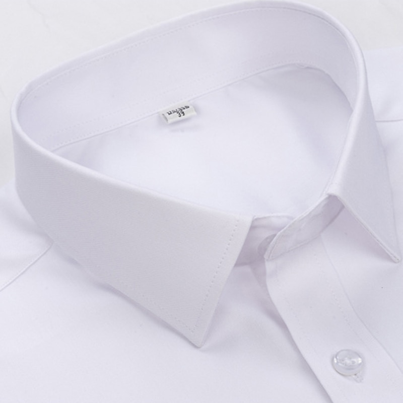 Men's Work Shirt Non Iron Shirt Solid / Plain Color Wedding Office & Career Light Blue Black White Dark Navy Long Sleeve Turndown All Seasons Clothing Apparel 2025 - AU $46.64 –P8