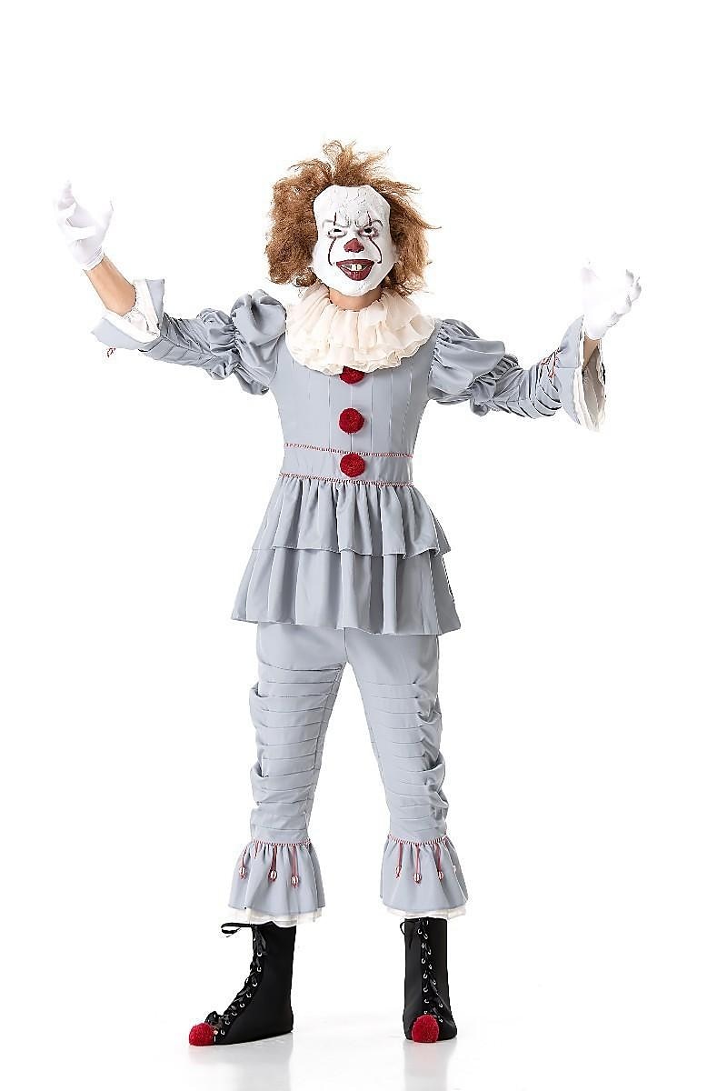 Es Burleske Clown Pennywise Cosplay Kostüm Partykostüm Erwachsene Herren Damen Austattungen Gruseliges Kostüm Leistung Party Halloween Karneval Maskerade Einfache Halloween-Kostüme 2025 - $66.99 –P5