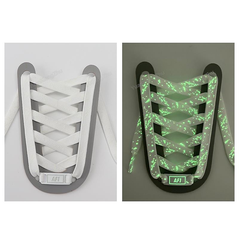 Cordones con estampados que brillan en la oscuridad para las Air Force 1: cordones planos luminosos para Halloween, Navidad, fiestas y personalización de ropa urbana. 2025 - €6.99 –P16