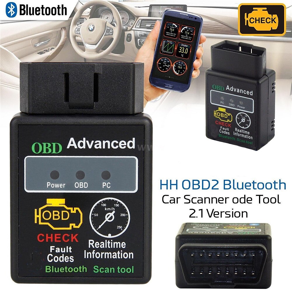 Fashion V02H2-1 V2.1 BT 2.0 Interface OBDII Car Diagnostic Scanner Code Reader Tool for Android 2025 - $13.99 –P4