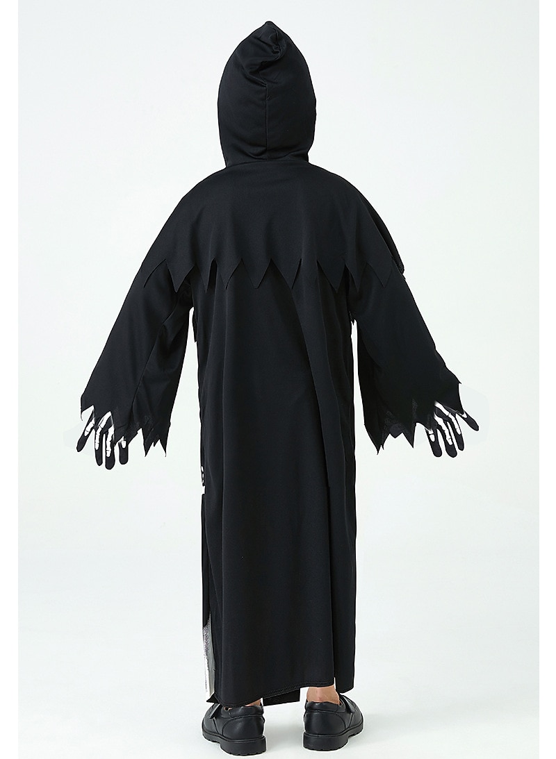 Cape D'Halloween Effrayante - Avec Capuche - Style Déchiré Pour Déguisement Fantôme Ou Faucheuse - 5