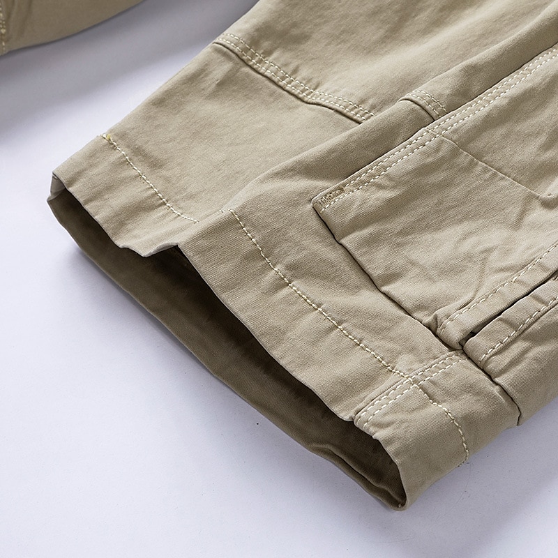 Voor heren Cargoshorts korte broek Wandelshorts Meerdere zakken Effen Buitensporten Streetwear Cargoshorts Korte broeken Leger groen Licht Grijs 2025 - $35.99 –P16
