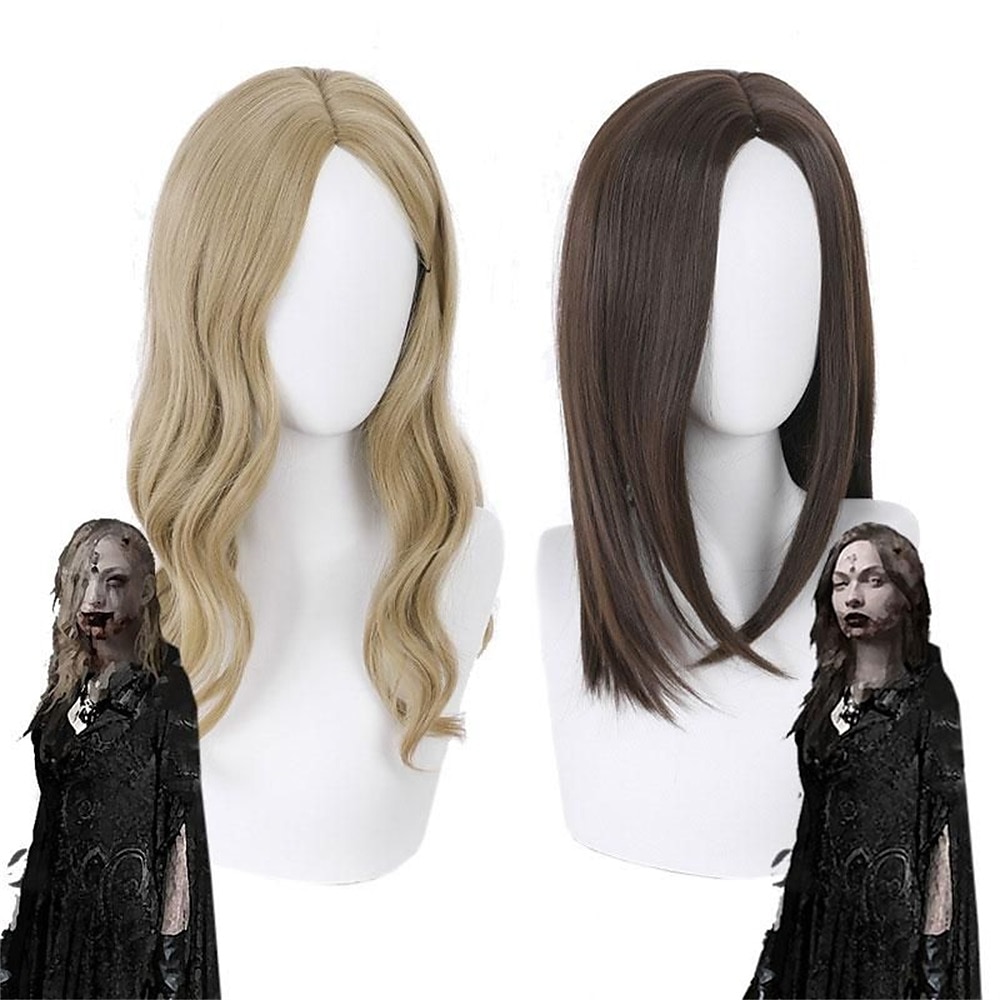 Resident Evil 8 figlie vampiro 3 stili Parrucche cosplay castane Parrucche di Halloween del 2025 a $32.99 –P1