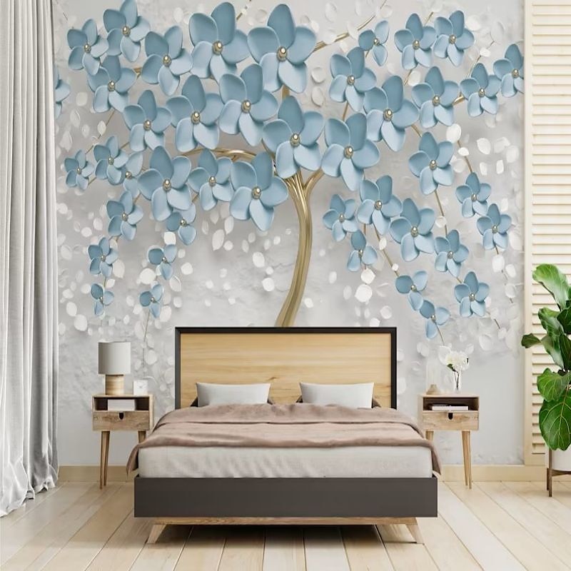 Cool Wallpapers Wall Mural Flower Wallpaper Wall Sticker Covering Print Adhesive Required Forest 3D Effect Floral Flower Canvas Home Décor 2025 - $51.99 –P10