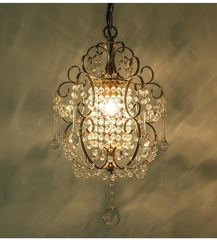 led lysekroner, pendellys loft rustikk enkelthode jern led krystall lysekrone metall soverom auditorium hengende lampe takbeslag lys belysning rustikk elegant gårdshus komp 110-240v 2025 - $257.89 –P4