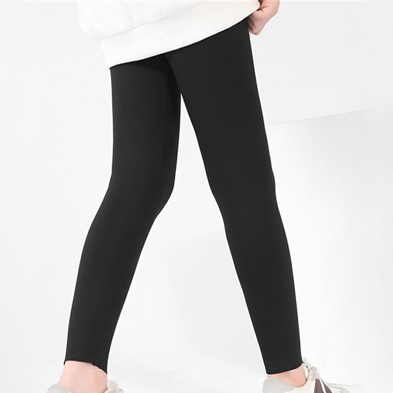 Niños Chica Polainas Color sólido Activo Entrenamiento 7-13 años Primavera Negro Blanco Rosa 2026 - $11.99 –P11