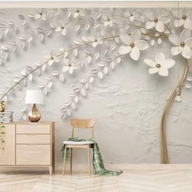 Cool Wallpapers Wall Mural Flower Wallpaper Wall Sticker Covering Print Adhesive Required Forest 3D Effect Floral Flower Canvas Home Décor 2025 - $51.99 –P12