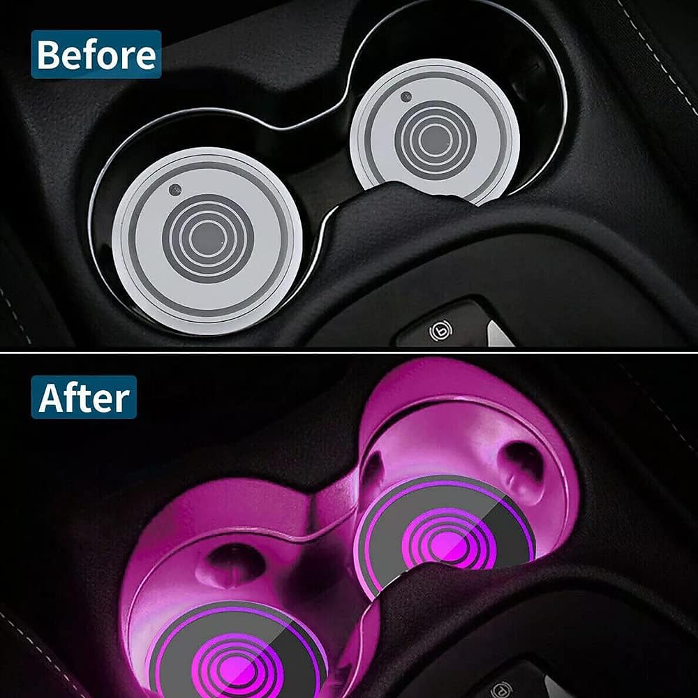 Smart Luminous Water Coaster LED Car Cup Holder Lights 7 Colors Changing USB Charging Mat Waterproof Cup Pad Interior Atmosphere Lamp Decoration Light for Oktoberfest Car Accessories 1pc 2025 - $10.99 –P4