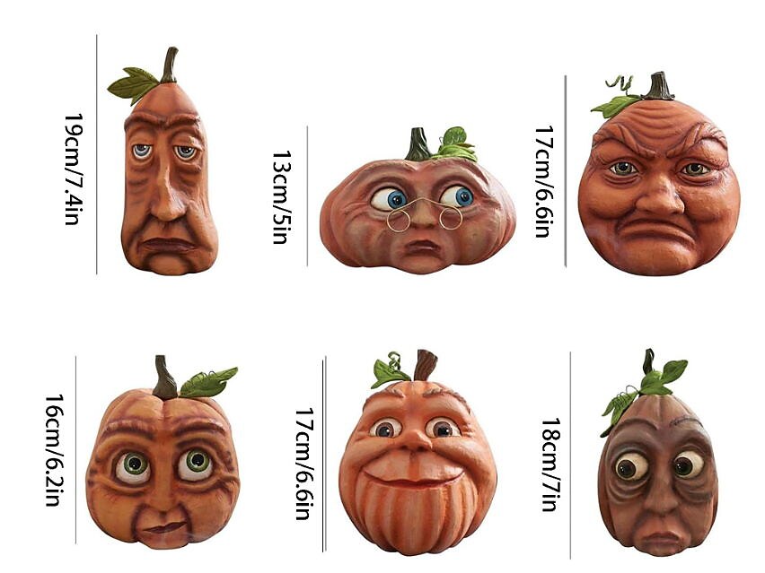 Halloween Decoration Courtyard Decoration Halloween Monster Combinations Pumpkin Venue Layout Props Pumpkin Bar Expressive Pumpkin Statue 2025 - $20.99 –P1