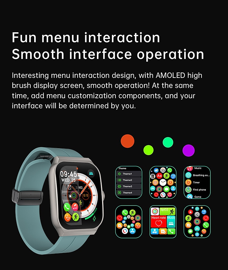 OA89 Smart Watch 1.96inch AMOLED 3D Flexible Design Screen Bluetooth Call Heart Rate IP67 Waterproof Smartwatch for Android IOS 2023 - Rs. 5089 –P5