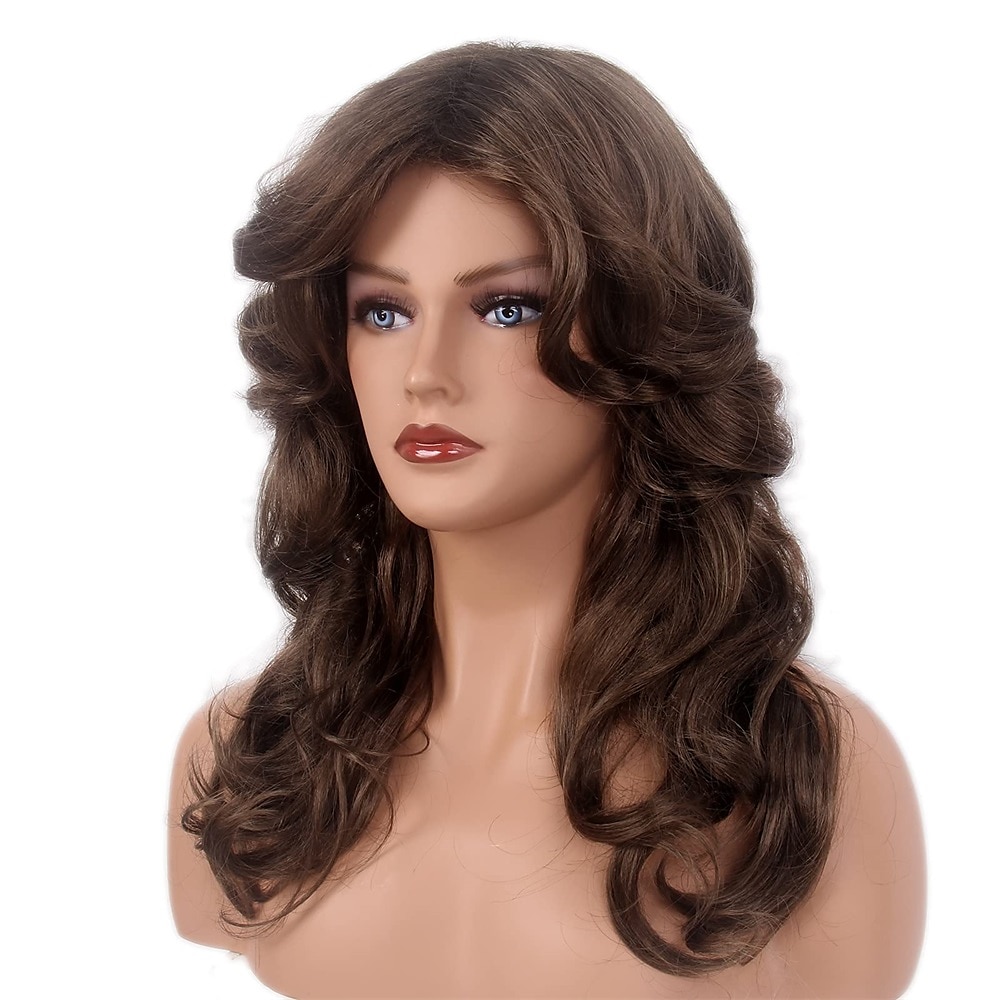 70-tals brun blond disco-peruk Farrah Fawcett-peruker för kvinnor naturlig syntetisk fullperuk vintage cosplay kostymhårperuk Halloween-peruker 2025 - $26.99 –P9