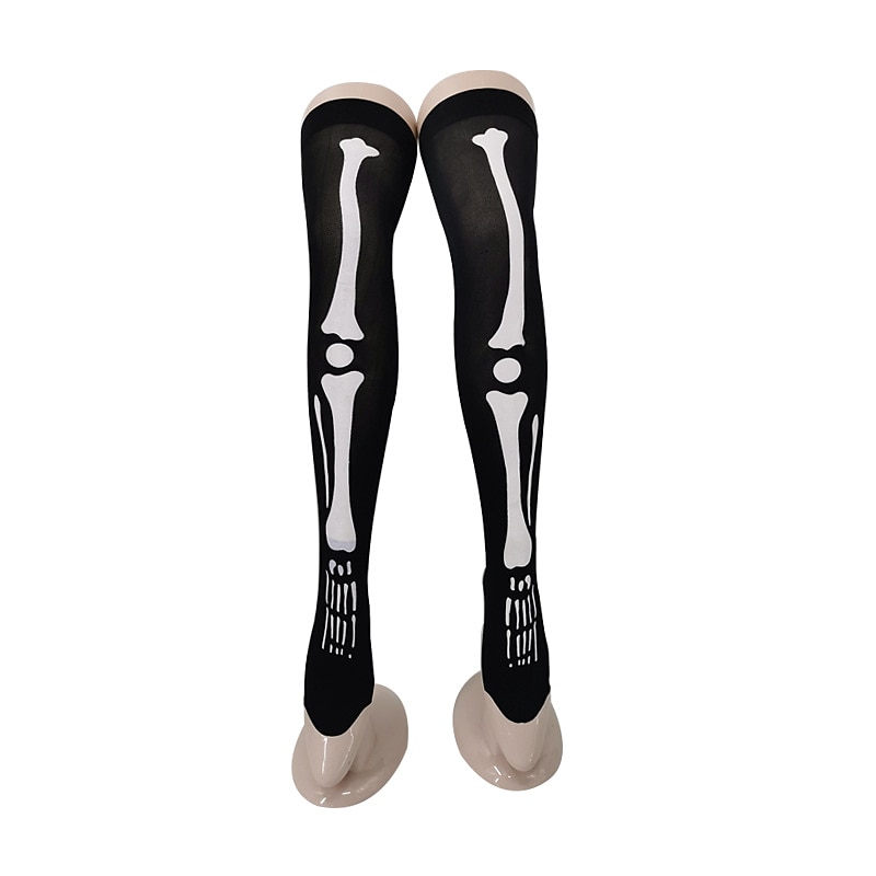 Teschio scheletro Halloween Calze e autoreggenti Oggetti di scena di Halloween Halloween Per donna Halloween martedì grasso Costumi di Halloween facili Vestirsi del 2025 a $12.49 –P12