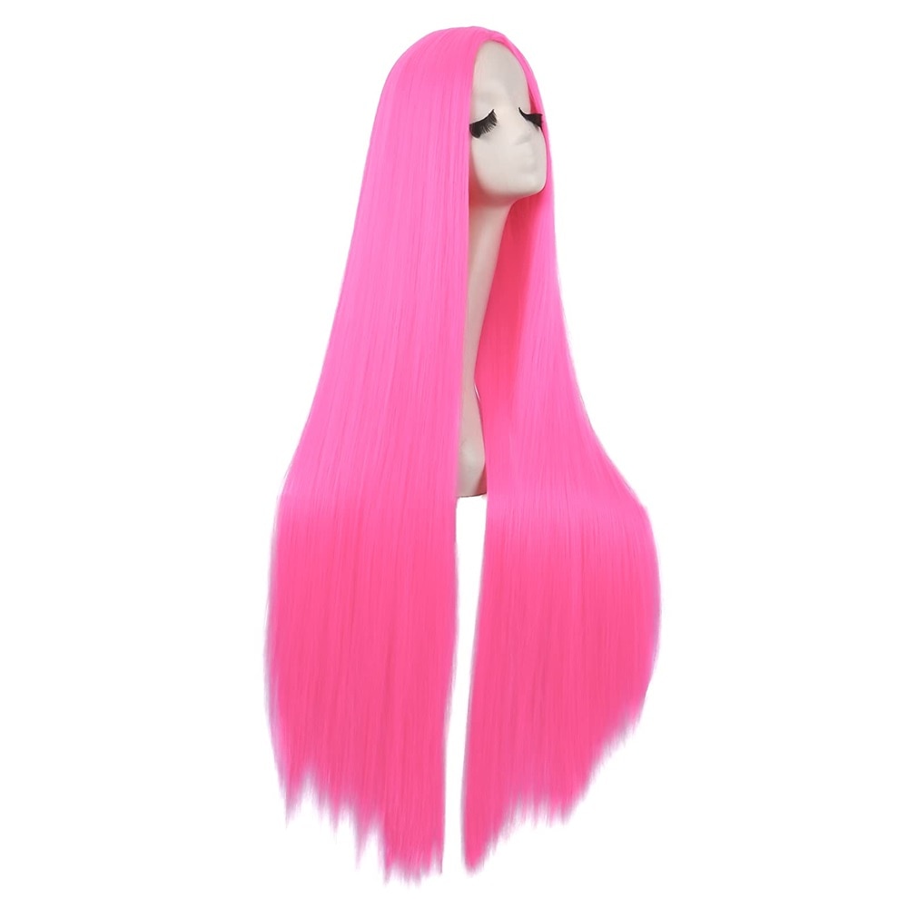 40/100cm měkká rovná dlouhá cosplay paruka Halloween cosplay párty paruky 2025 - $17.49 –P6