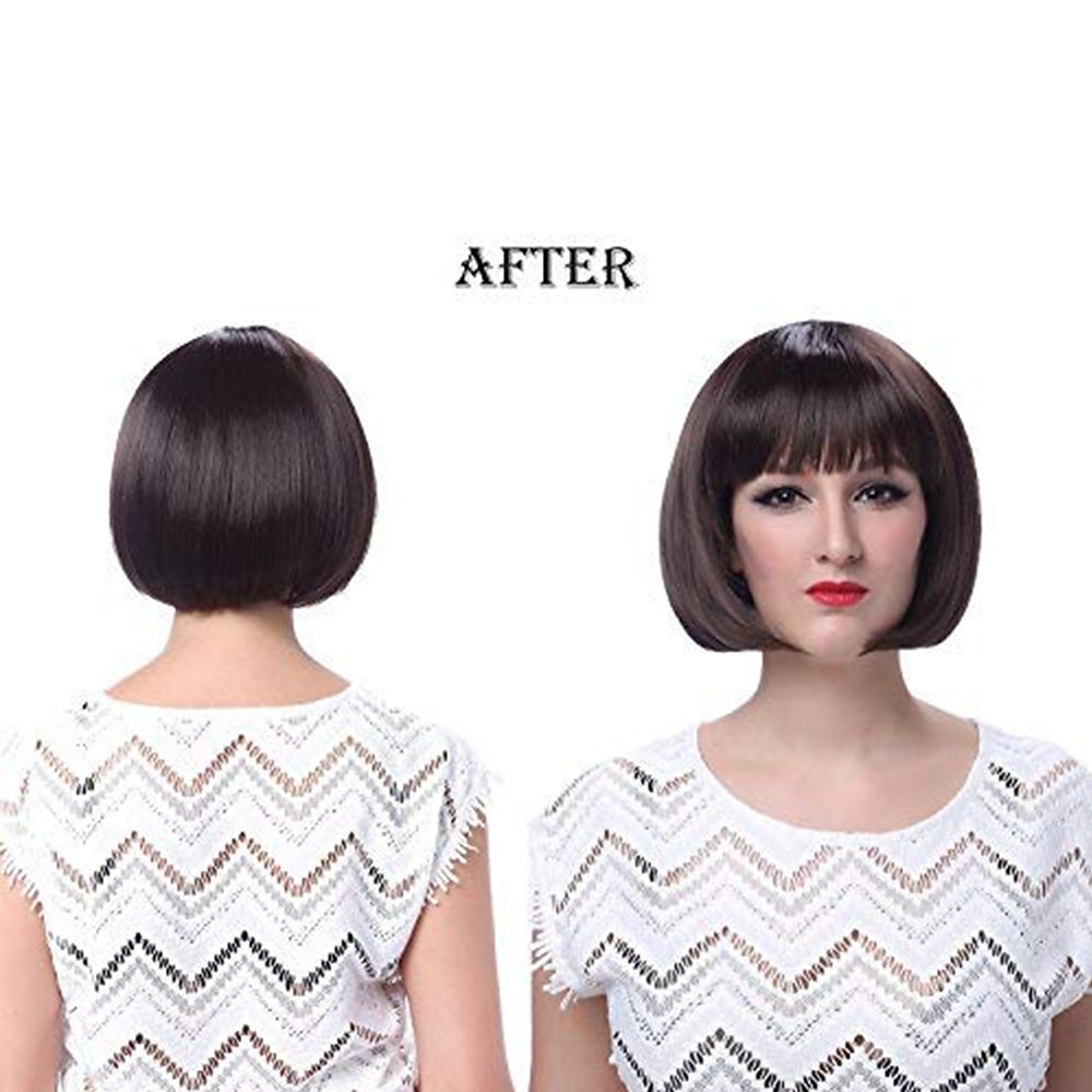 Korte Rechte Haar Flapper Cosplay Kostuum Bob Pruik Halloween Cosplay Feest Pruiken 2026 - $13.99 –P6