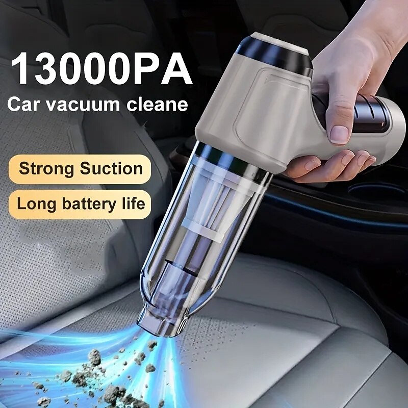 Car Vacuum Cleaner 13000PA Super Power Portable Vacuum Cleaner USB Rechargeable Dual Use Mini Handheld Cleaning For Car Home 2025 - $31.99 –P1