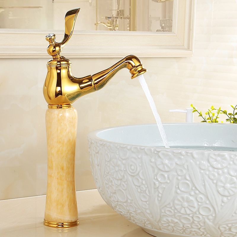 Traditional Bathroom Faucet Pull Out Basin Sink Mixer Taps Short/Tall, Vintage Brass Vessel Taps Ceramic Single Handle, with Cold and Hot Hose 2025 - $89.99 –P8