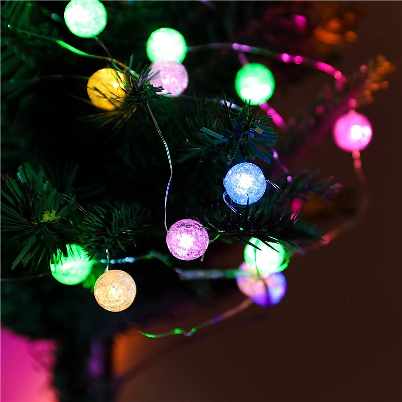 led crystal clear ball string luce fata flessibile luci ghirlanda 1m 3m 30leds per la festa di nozze albero di natale decorazioni per le vacanze illuminazione del 2025 a $8.49 –P3