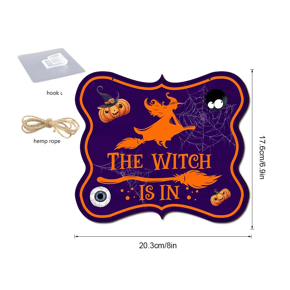 1pc halloween segno da parete in legno teschio targa in legno appeso decorazione per porta d'ingresso spaventoso portico decor appeso regalo per agriturismo home bar outdoor indoor room decor home decor del 2025 a $7.99 –P6