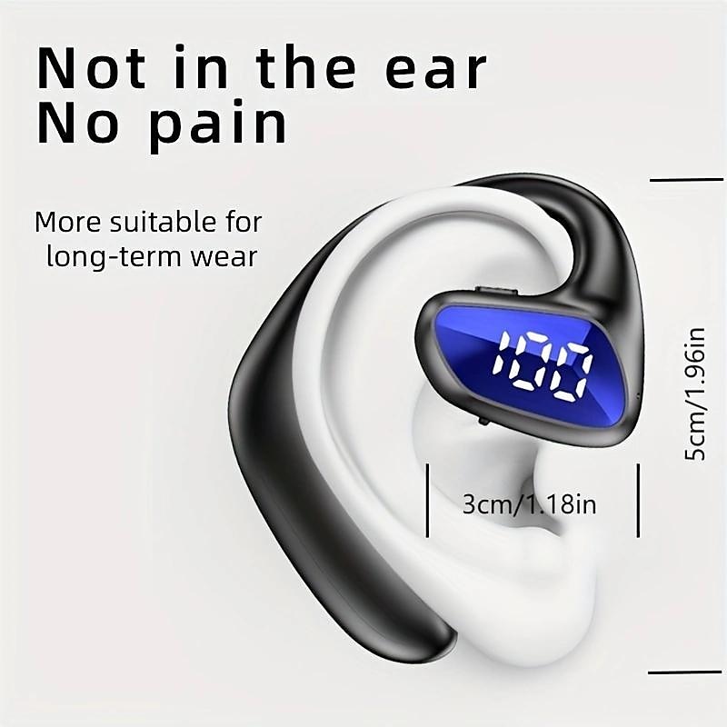 Single Ear Hook Earbud Bluetooth Headphones Single air Conduction Earphone Wireless Headset with Micphone Waterproof Hands-Free Cell Phones Earpiece 2025 - $12.99 –P3