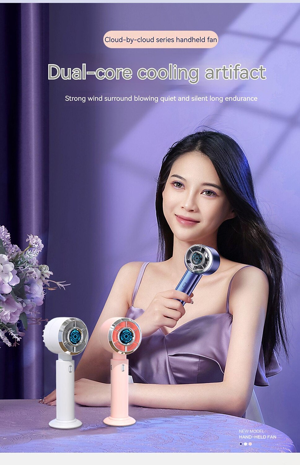 Foldable Misting Mini Fan – Handheld USB Rechargeable Spray Fan, Pocket-Sized Cooling for Travel and Camping 2025 - $13.99 –P9
