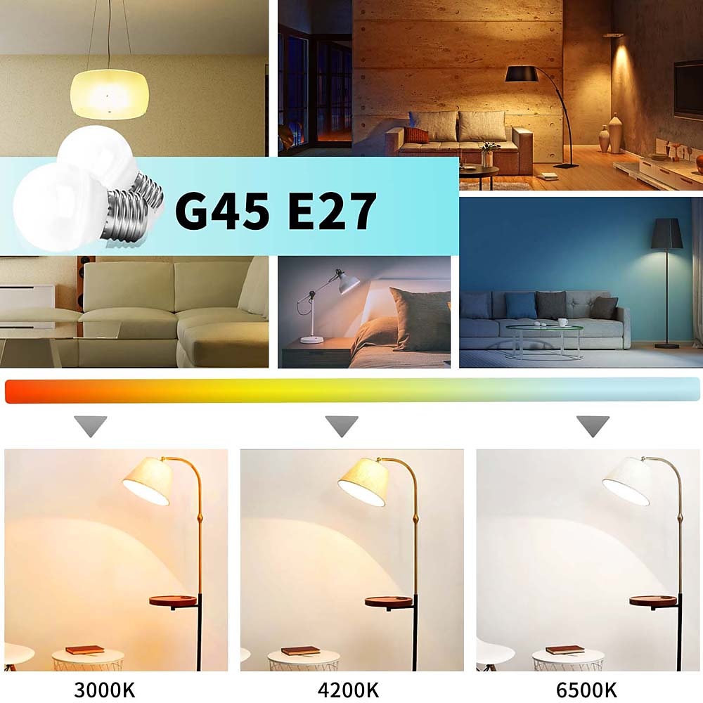 10/12 шт. 6 Вт светодиодные лампы 550 лм e14 g45 20 светодиодных бусин smd 2835 теплый белый холодный белый натуральный белый 220-240 В 2026 - $32.99 –P6