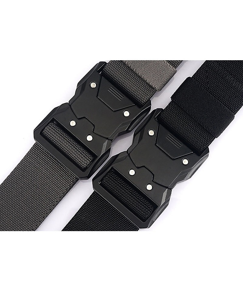 Per uomo Cintura tattica Con fibbia Nero Blu reale Poliestere Retrò Tradizionale Liscio Da tutti i giorni Per uscire Fine settimana del 2025 a $17.99 -P7