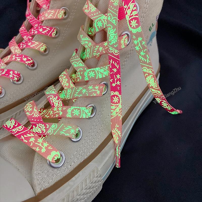 Cordones con estampados que brillan en la oscuridad para las Air Force 1: cordones planos luminosos para Halloween, Navidad, fiestas y personalización de ropa urbana. 2025 - €6.99 –P2