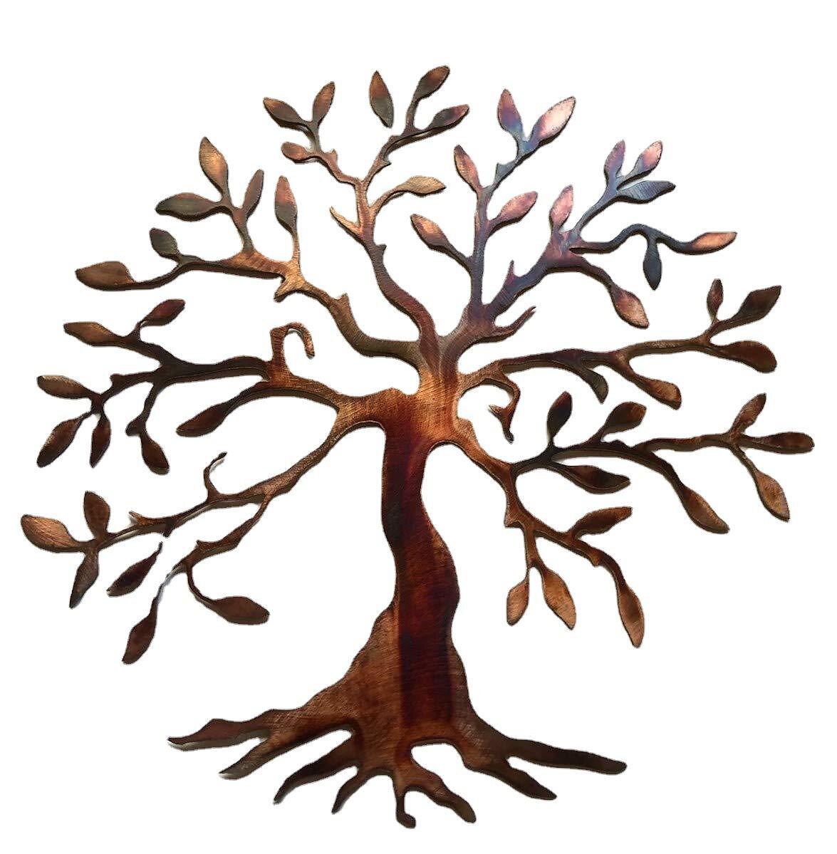 Árbol de metal para decoración de pared, árbol de la vida, arte de pared de metal, pájaro, adorno para el hogar, dormitorio, sala de estar, decoración de ventanas 2025 - $23.99 –P2