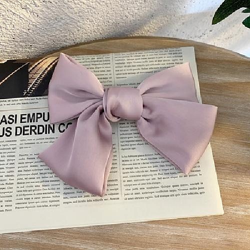stora satin lager rosetter för kvinnor flickor 7 tum rosa blå hårspänne hårklämma stora band rosetter stil håraccessoarer 2025 - $4.99 –P12