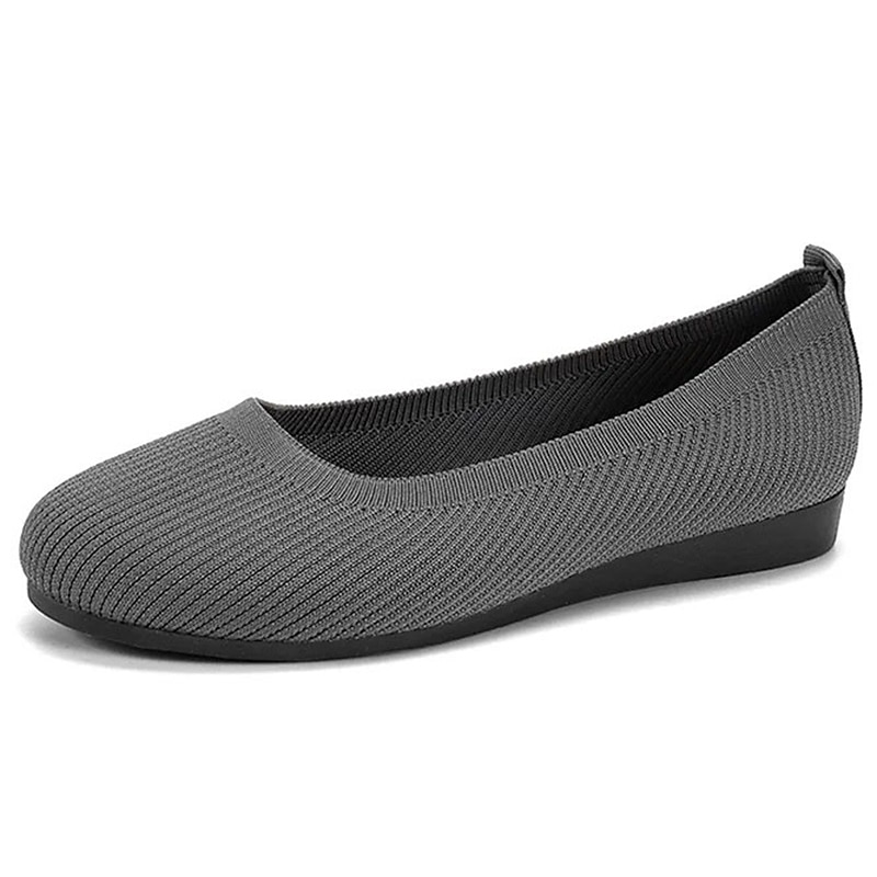 Women's Comfortable Knit Ballet Flats – Breathable Slip-On Round Toe Wedge Shoes for Casual, Office, and Travel Wear 2025 - $19.99 –P5