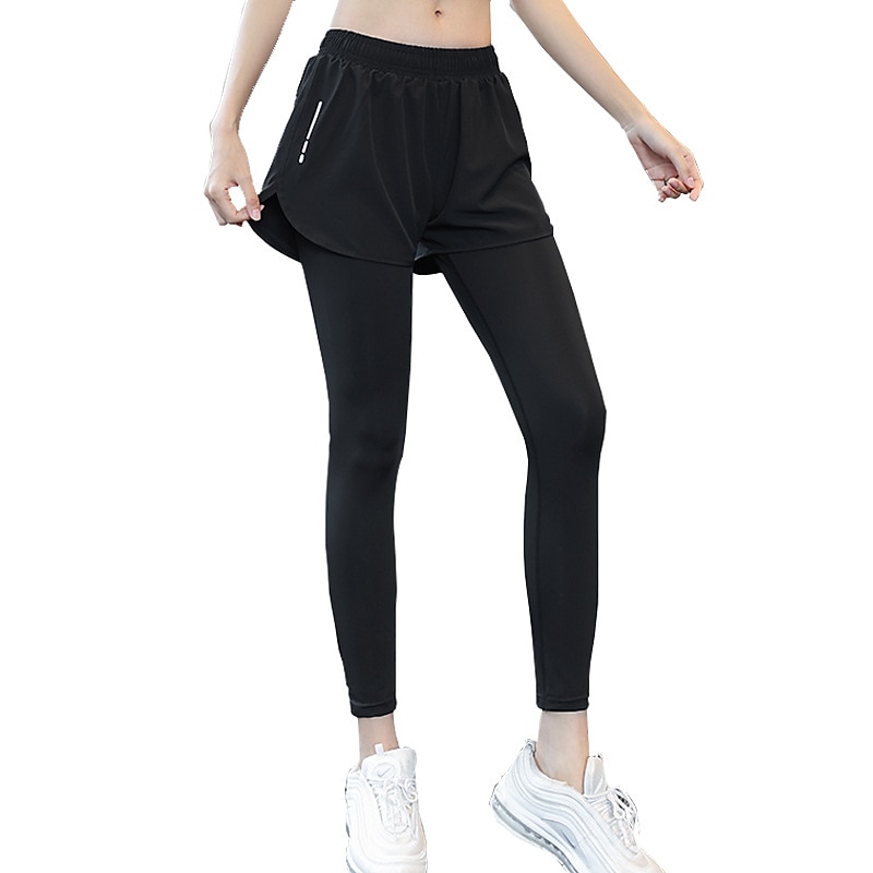 Women's Compression Pants Running Shorts With Tights Drawstring