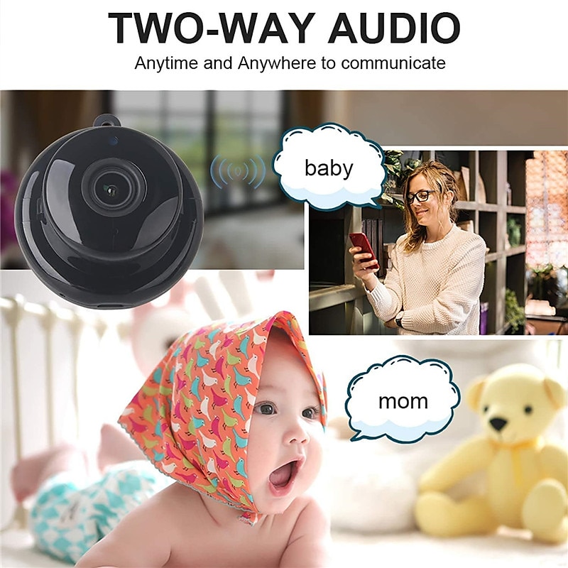 Mini Wireless Camera, HD Indoor Surveillance Monitor, Motion Detection, Night Vision, Wi-Fi Smart Camcorder, Video Recording & Remote Monitoring for Home Security 2025 - $18.99 –P7