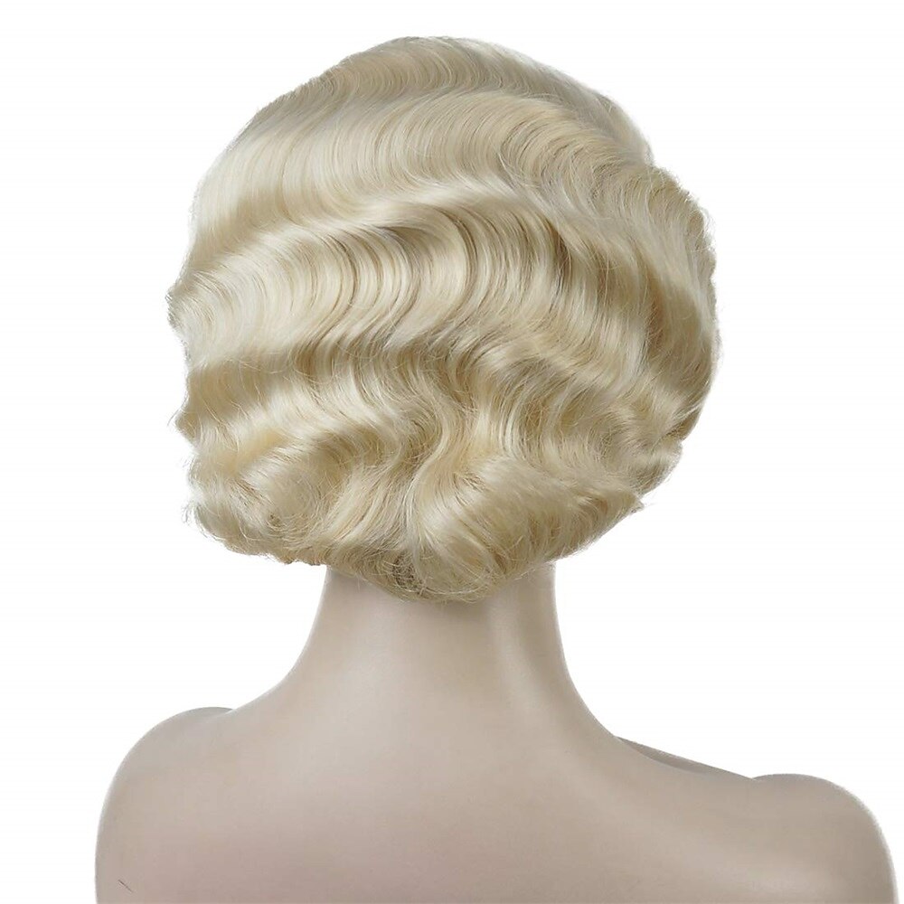 Parrucca Vintage Festa Cosplay Leggera Butterscotch Capelli Corti Ondulati Flapper Accessorio Parrucca Halloween del 2025 a $19.49 –P13
